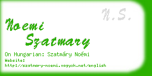 noemi szatmary business card