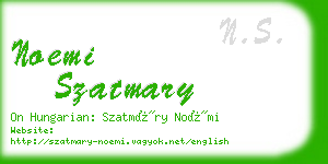 noemi szatmary business card